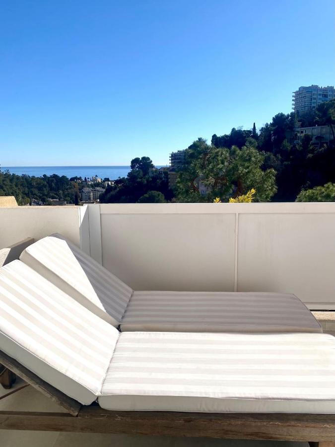 Appartement Luxe - 3 Pieces Avec Vue Mer, Piscine Et Tennis Nice Exteriör bild