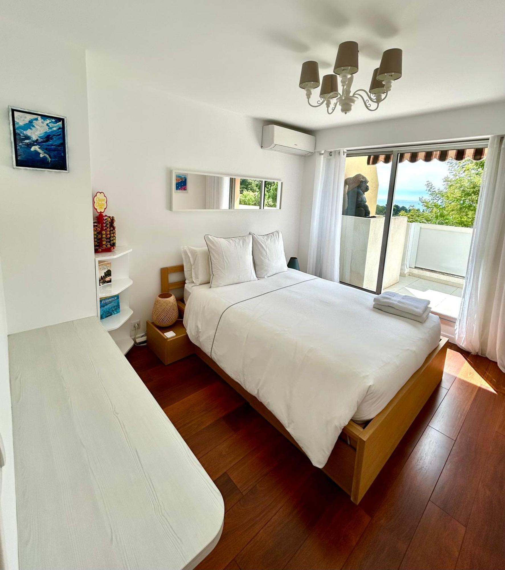 Appartement Luxe - 3 Pieces Avec Vue Mer, Piscine Et Tennis Nice Exteriör bild